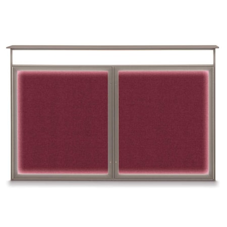United Visual Products Open Faced Traditional Rounded Corkboard UV647ARC-GOLD-KEYLIME